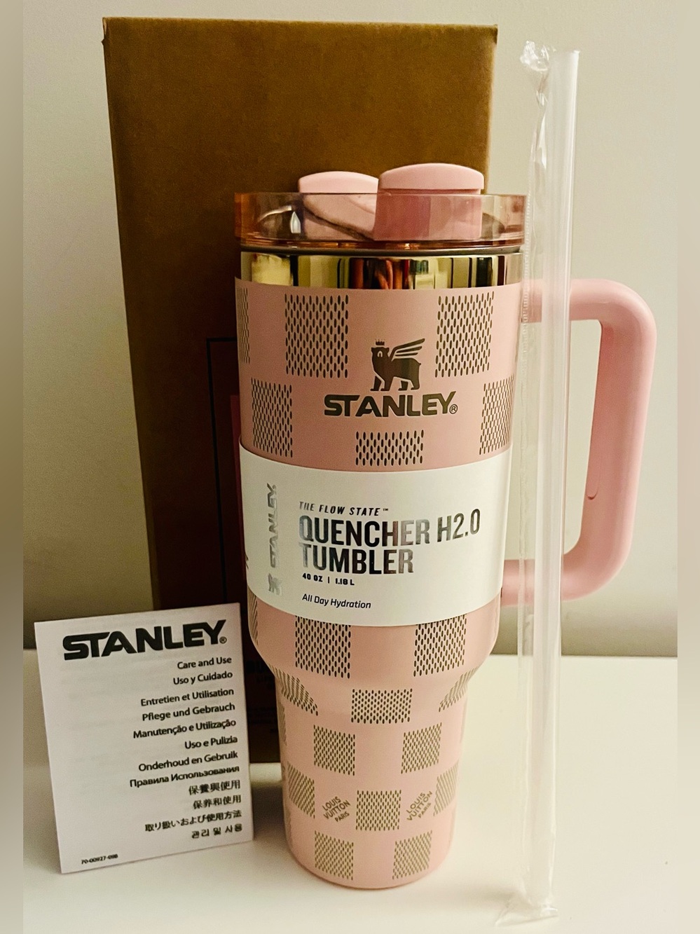 Stanley Quencher H2.0 Tumbler 40oz  - Light Pink